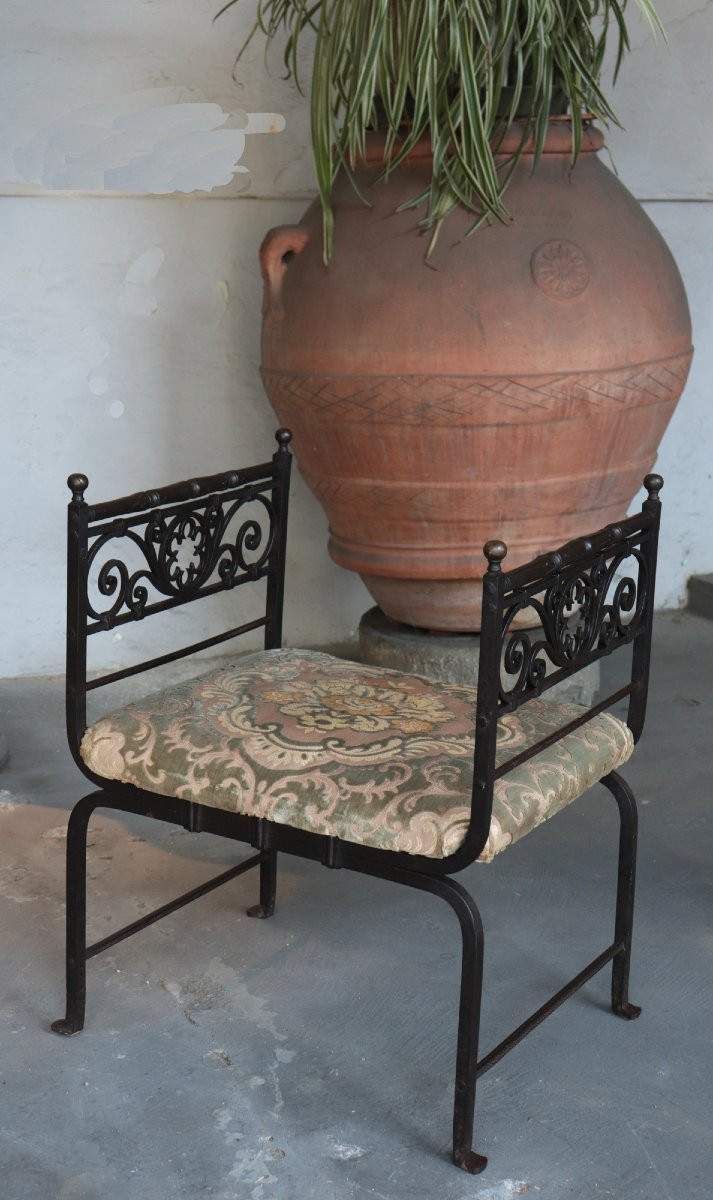 Sgabello in Ferro Battuto, Toscana, '800-photo-2