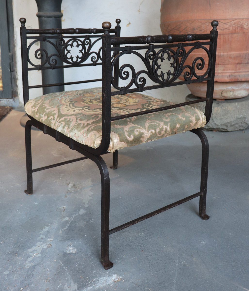 Sgabello in Ferro Battuto, Toscana, '800-photo-3
