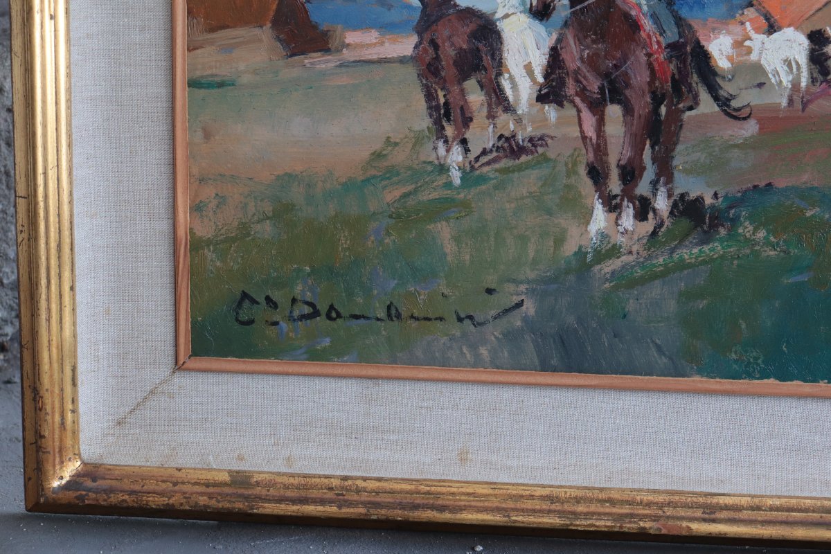 Carlo Domenici - (Livorno 1897 - Portoferraio 1981) - Buttero Maremmano-photo-4