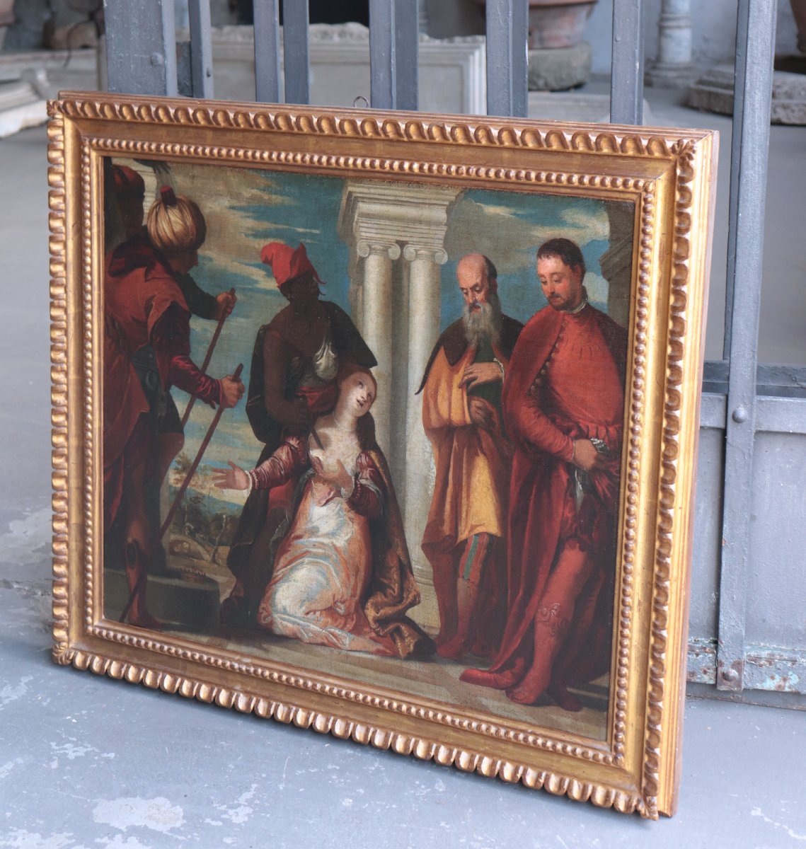 Dipinto: Martirio di Santa Giustinia,  '600