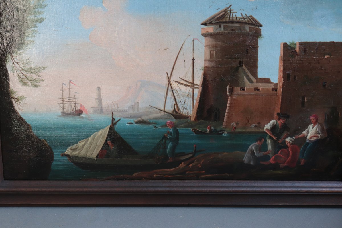 Dipinto: Golfo con Pescatori, Italia, '700-photo-4