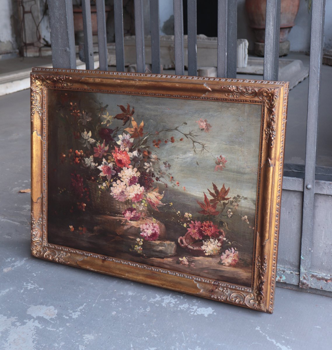 Dipinto Antico: Natura Morta con Fiori, '700-photo-2