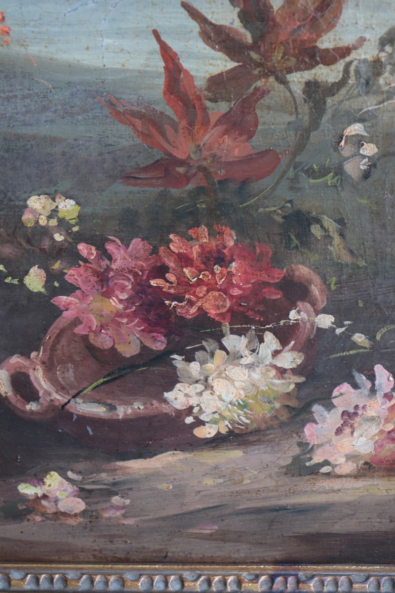 Dipinto Antico: Natura Morta con Fiori, '700-photo-1