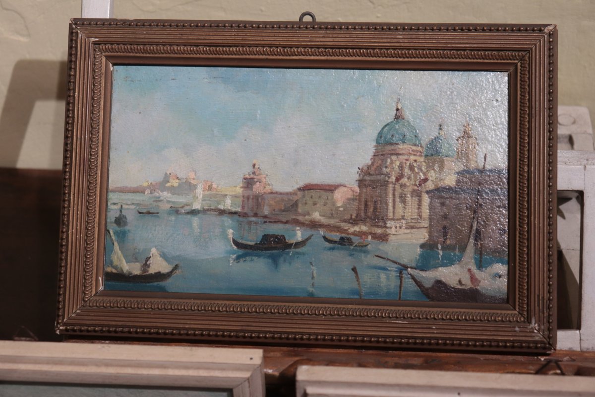 7 Dipinti "Vedute di Venezia", epoca inizi '900-photo-2