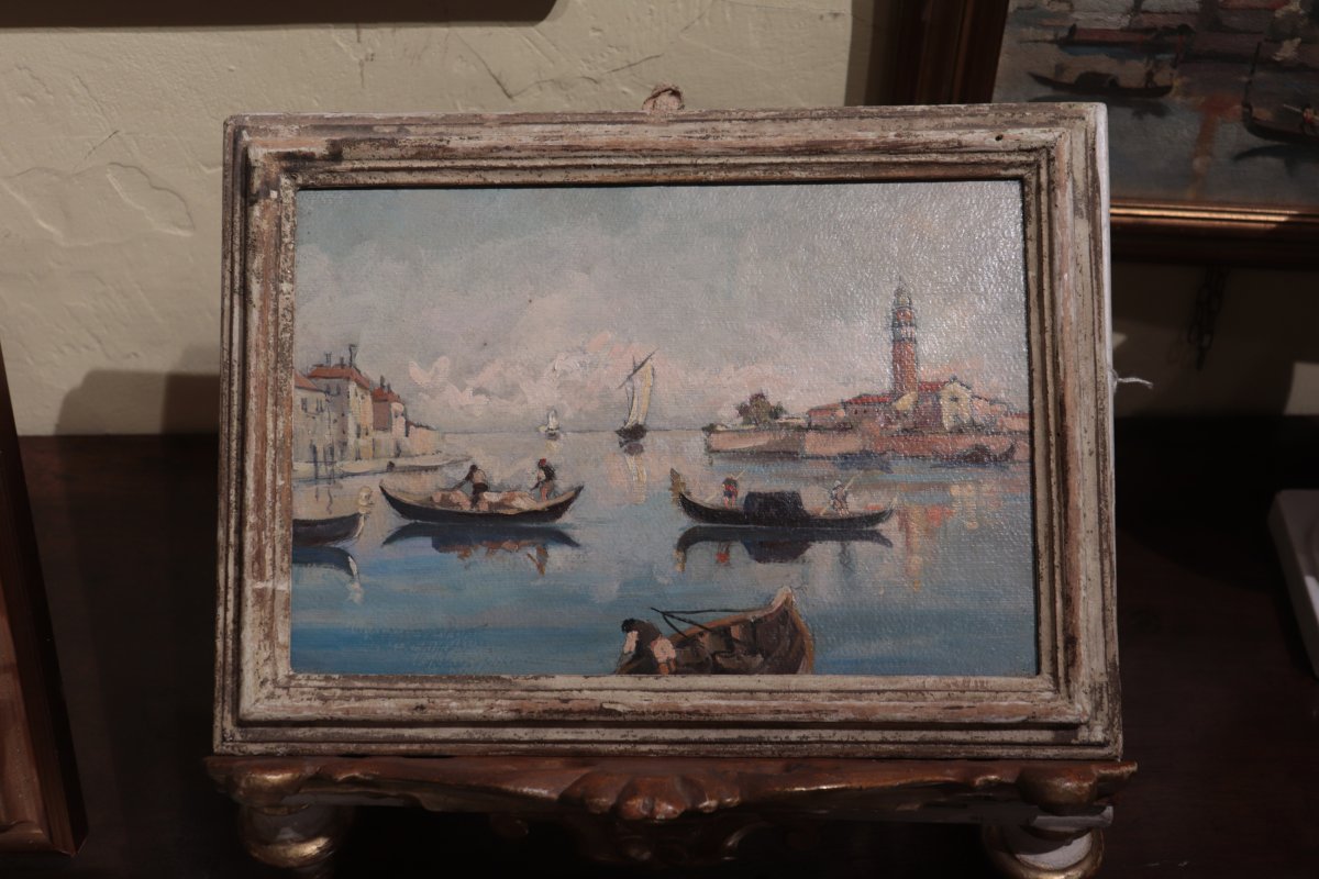 7 Dipinti "Vedute di Venezia", epoca inizi '900-photo-1