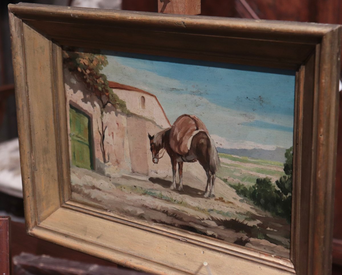 Collezione di 5 Dipinti Post Macchiaioli, Toscana, '900-photo-1