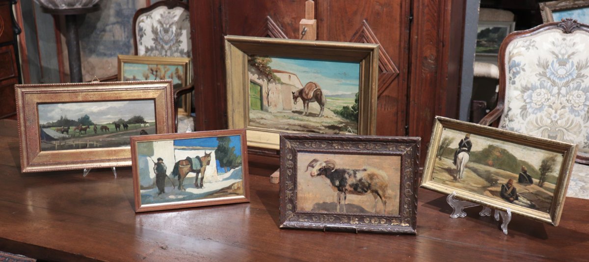 Collezione di 5 Dipinti Post Macchiaioli, Toscana, '900