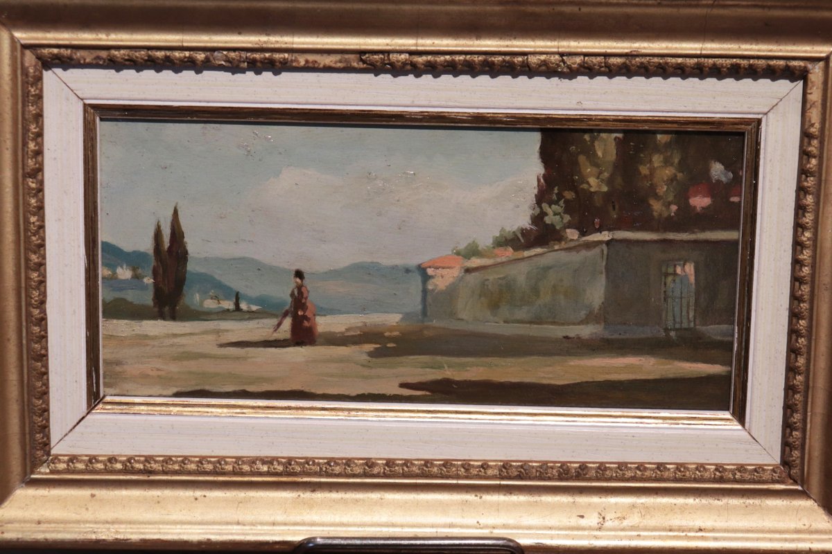 Collezione di 5 Dipinti Post Macchiaioli, Toscana, '900-photo-2