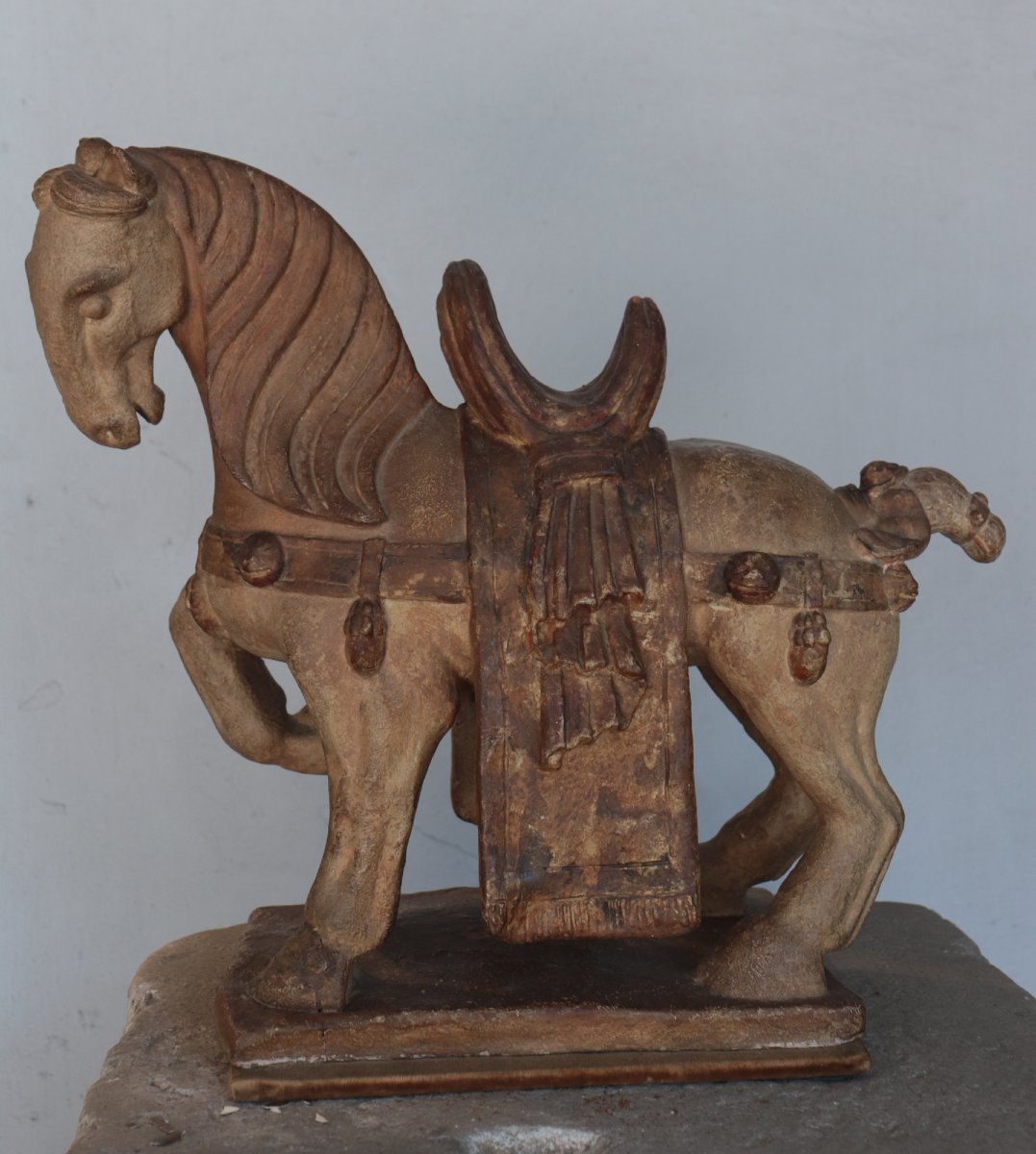 Scultura in Terracotta: Cavallo, Cina fine '800-photo-2