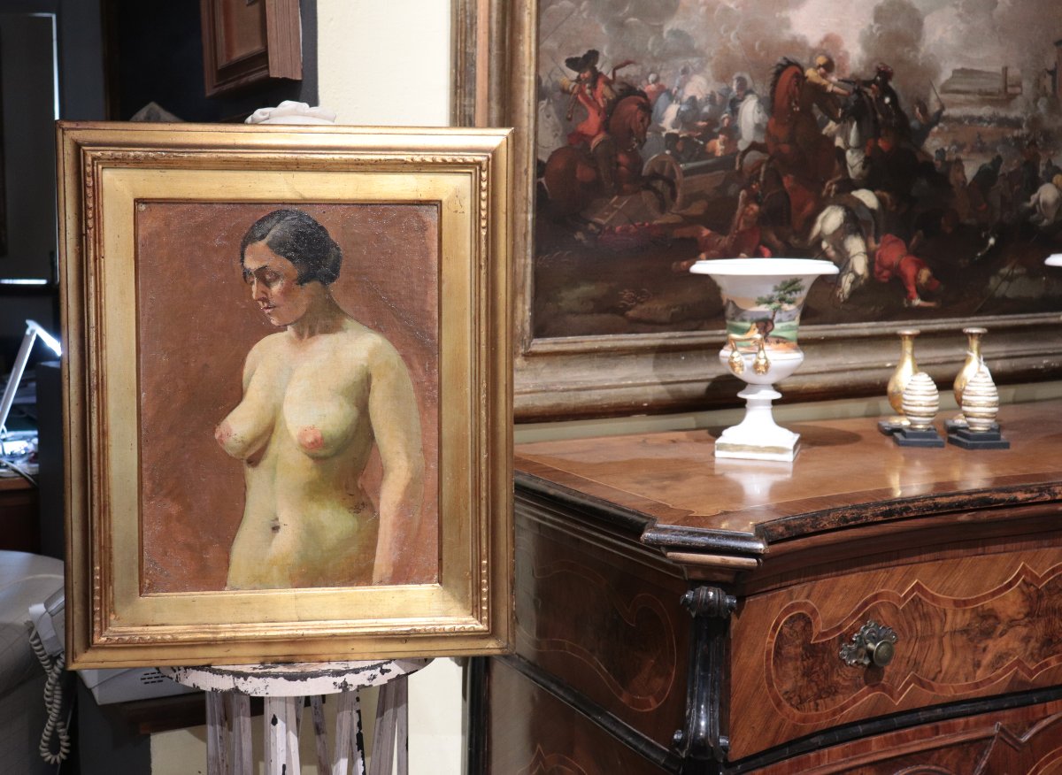 Dipinto ad olio: Nudo Femminile, '900-photo-3