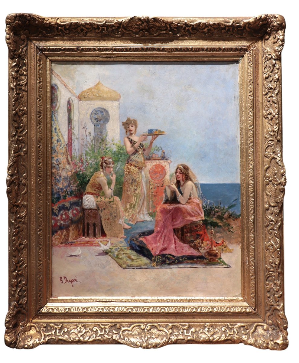Dipinto: Scena Orientalista, Francia, fine '800