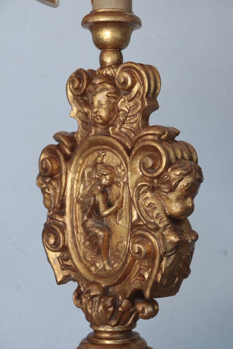 Lampada da tavolo dorata, '900-photo-1