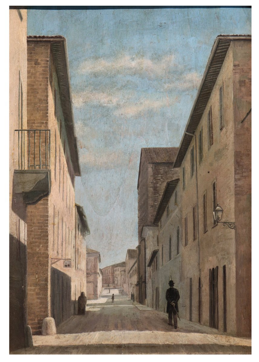 Dipinto: Paesaggio cittadino, Toscana, '900-photo-2