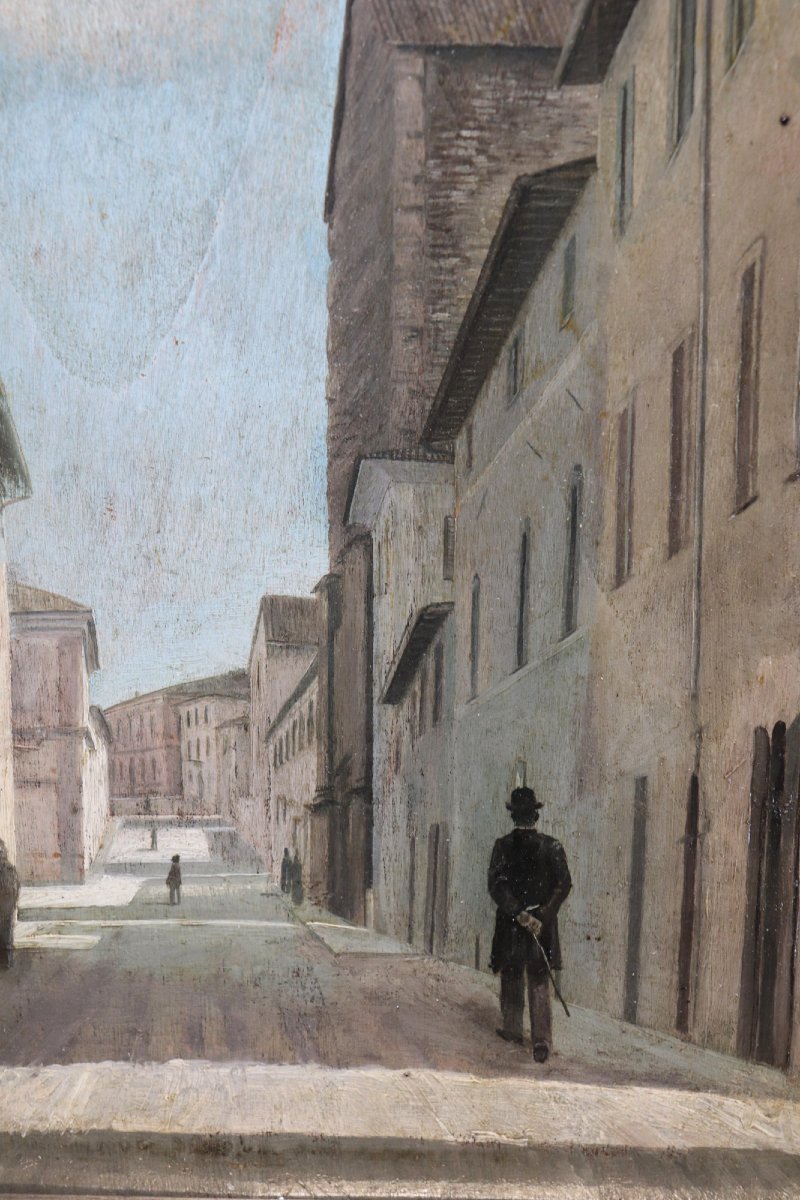 Dipinto: Paesaggio cittadino, Toscana, '900-photo-3