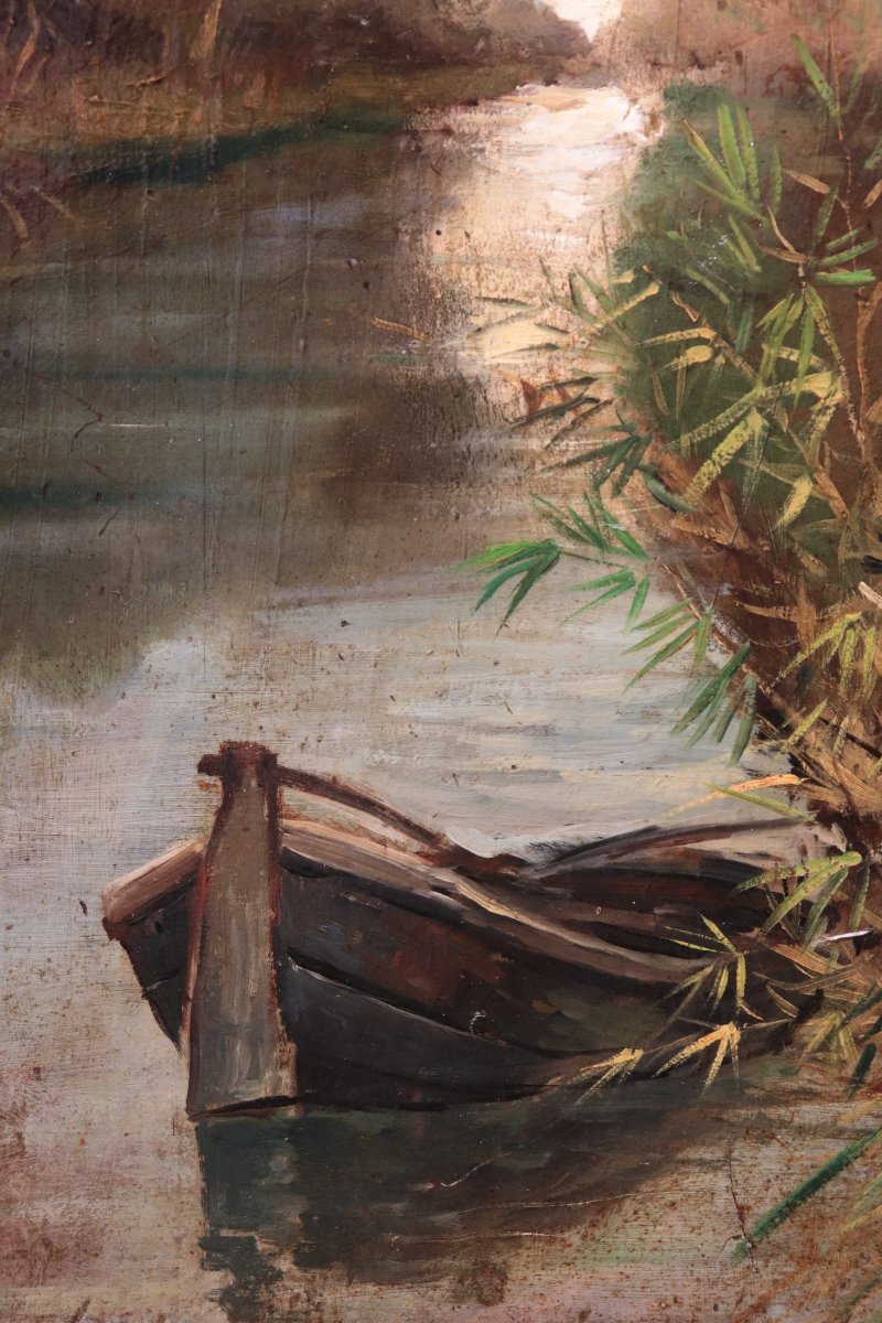 Nina Delleani (1868-1953)- Paesaggio Fluviale-photo-1