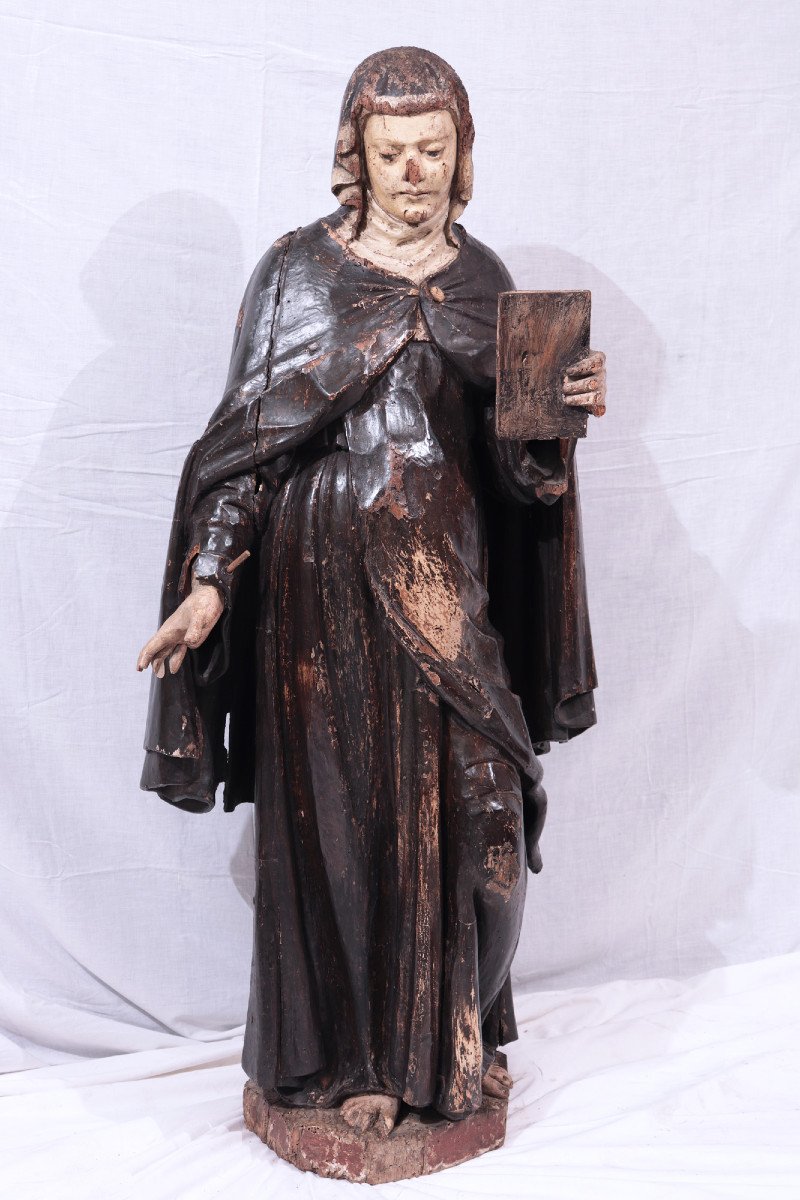 Sculpture En Bois, Sainte Catherine, Sienne, 15e Siècle