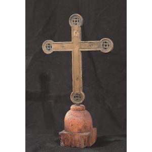 Croce astile in bronzo, fine '400