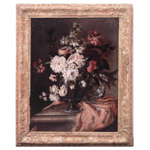 Giovanni Stanchi (Roma 1608-1675) - Vaso con fiori