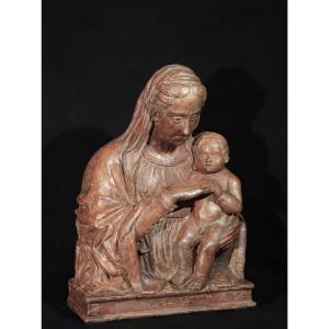 Scultura in terracotta, Madonna con Bambino, Firenze, '500