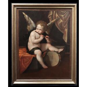 Francesco Vecellio  ( Pieve di Cadore 1475ca - 1560ca) - Angelo Musicante