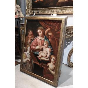 Dipinto antico: Sacra Famiglia, Italia, '600