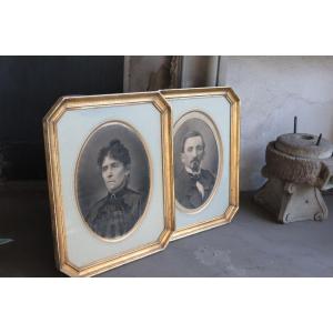 Carlo Stragliati (Milano 1868 -1925) – Coppia di ritratti