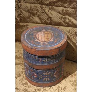 Cofanetto laccato con stemma, Toscana, fine '600 H20CM