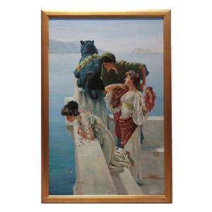 Dipinto Scena Galante, '900