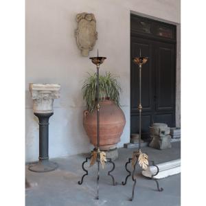 Coppia di Torciere in Ferro, Toscana, '700