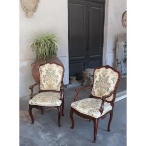 Coppia di poltrone Italiane. sec. XVIII
