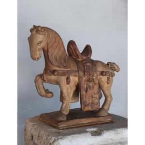 Scultura in Terracotta: Cavallo, Cina fine '800
