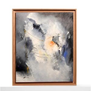 Abstract Oil On Canvas - Franck Duminil (1933-2014)
