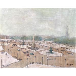 Place De La Concorde In Paris (1948) - Vincenzo Vinciguerra