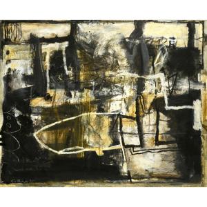 Acrylic On Abstract Canvas (dated 1998) Signed Thibaut De Reimpré (1949-2023)