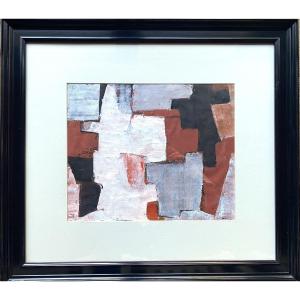 Abstract School, Paris - Oil On Canvas Dated 59 (1959), Signed Digard Lower Right, Framed Under Glass
