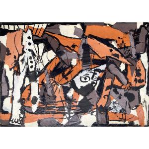 Abstract Composition - Mixed Media And Collage On Paper