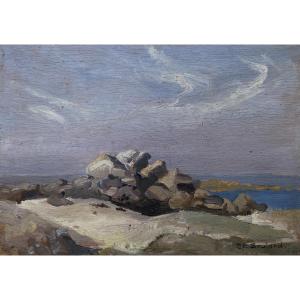 Seaside Pochade - Théodore Boulard (1887-1961)