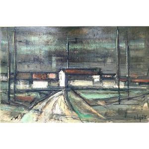 Large Oil By George Laporte (1926 2000) Circa 1958