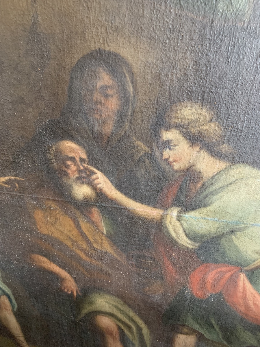 Tobiolo e l’angelo. Il miracolo di Tobiolo che rende la vista al padre Tobia-photo-4