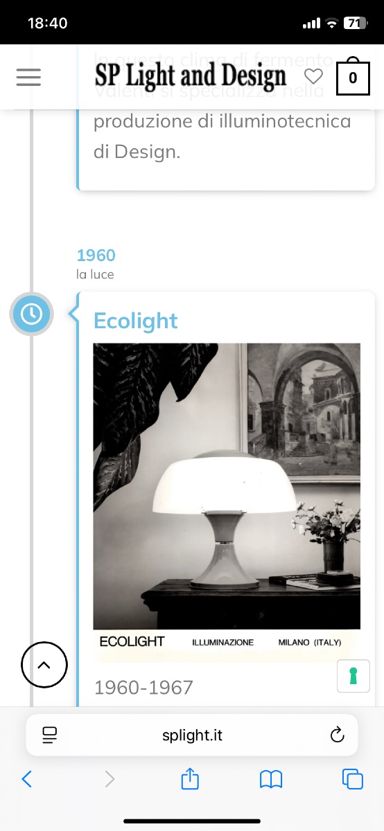 Lampada Home, Gaetano Sciolari per Ecolight 1960/67-photo-2