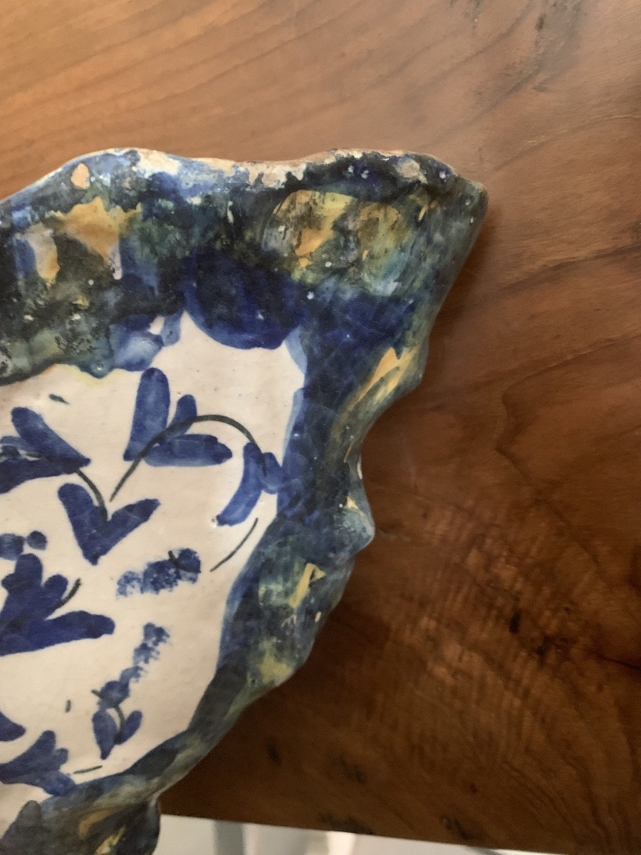 Antica tasca da parete in maiolica, 18esimo secolo-photo-6