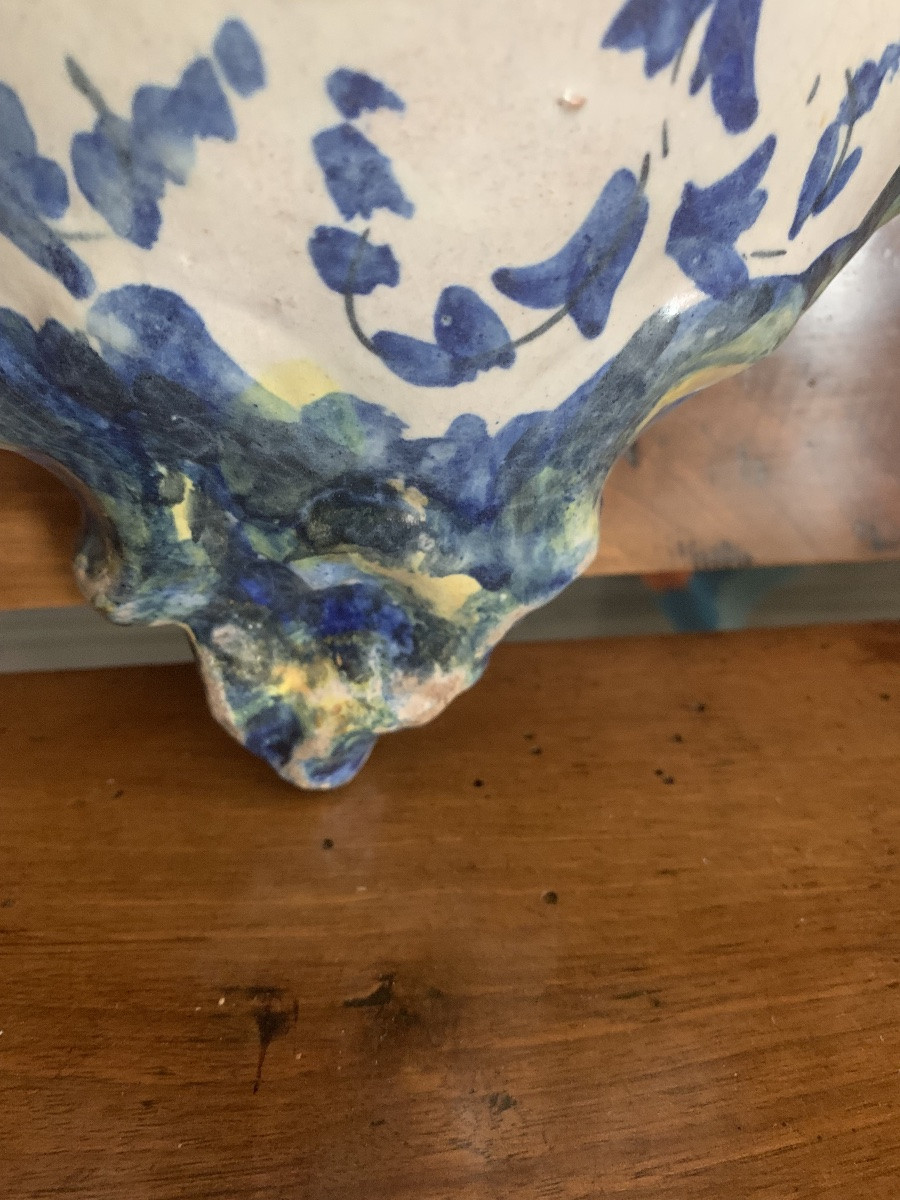 Antica tasca da parete in maiolica, 18esimo secolo-photo-8
