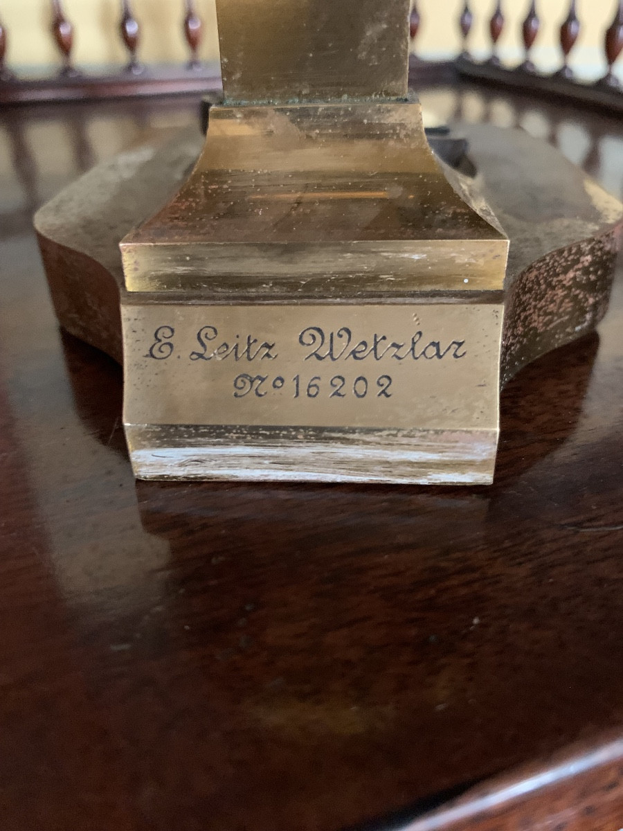 Antico microscopio E.Leitz Wetzlar -photo-2