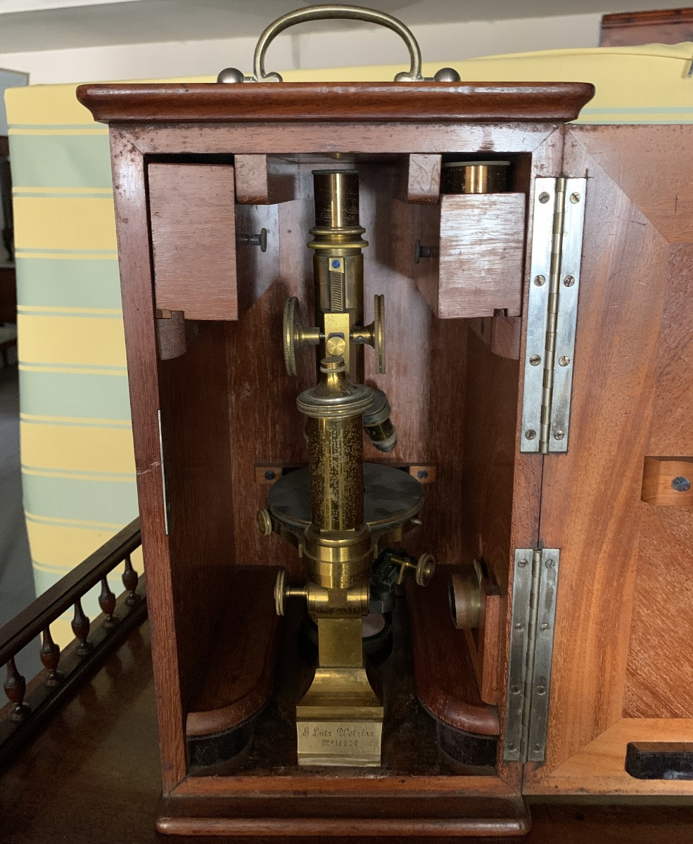 Antico microscopio E.Leitz Wetzlar -photo-4