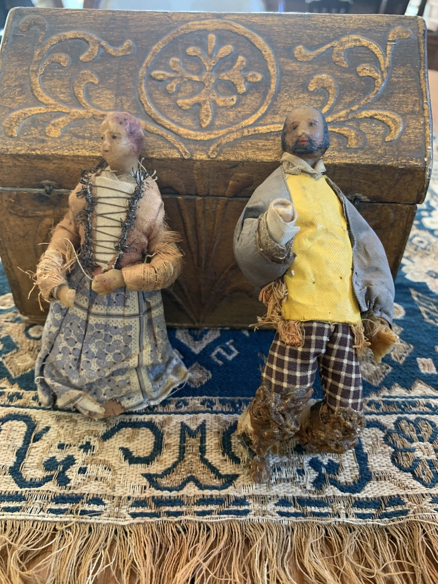 5 personaggi da Presepe in cera,19esimo secolo-photo-4