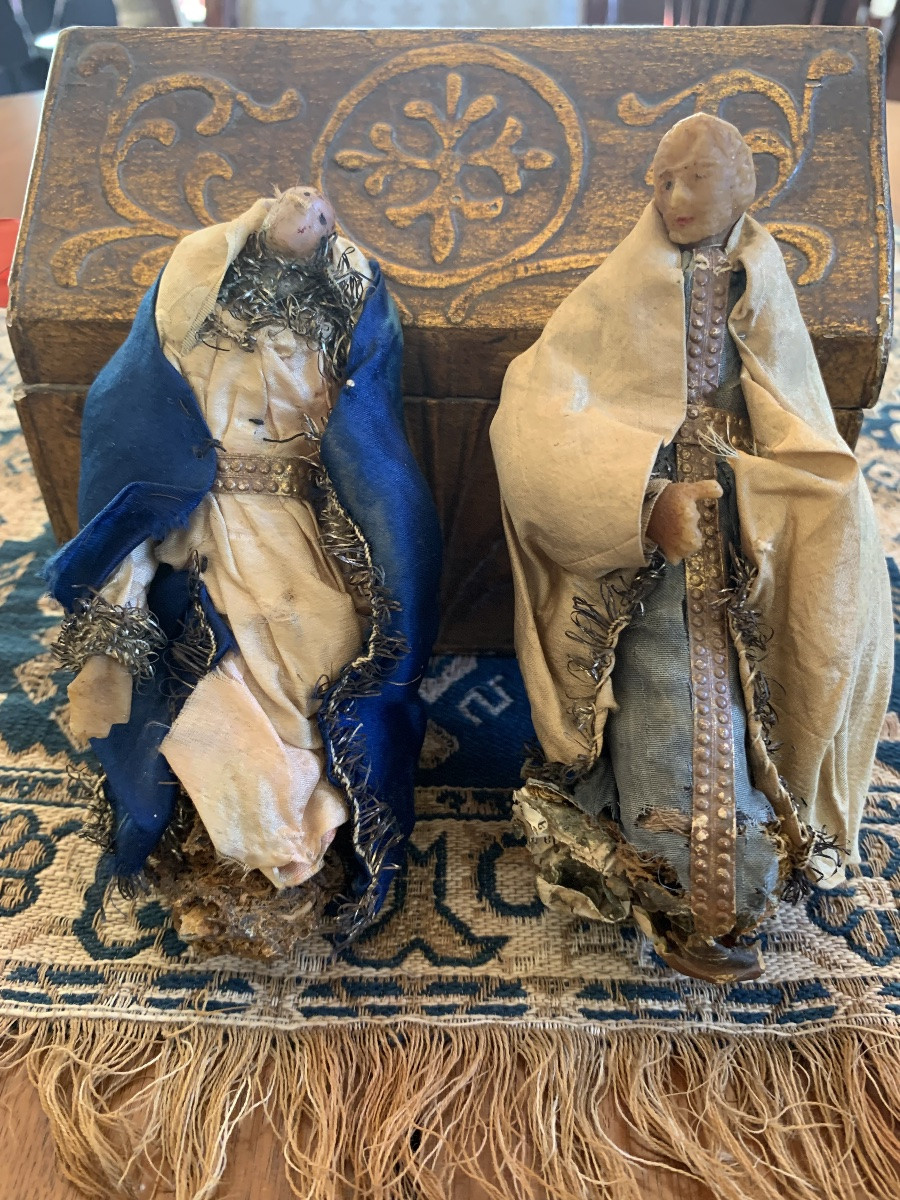 5 personaggi da Presepe in cera,19esimo secolo-photo-6