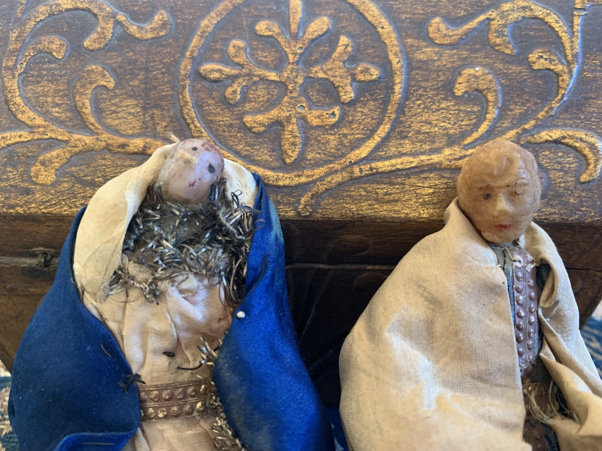 5 personaggi da Presepe in cera,19esimo secolo-photo-8