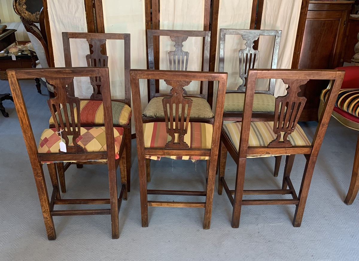 6 sedie Luigi XVI in legno di noce-photo-4