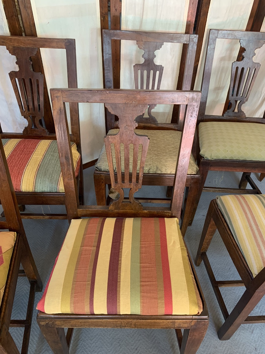 6 sedie Luigi XVI in legno di noce-photo-4