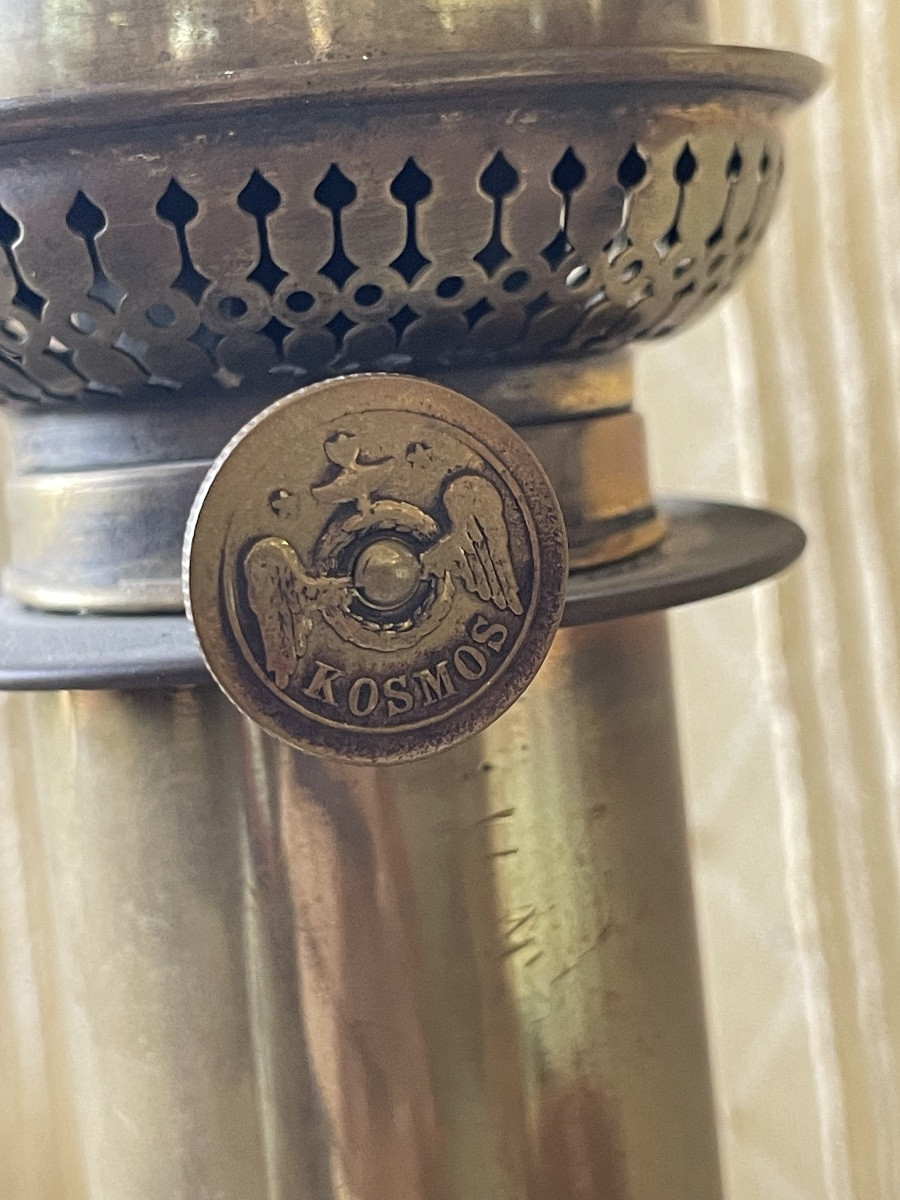 Antica lampada a olio Kosmos. Braccio regolabile, Germania 1870/90-photo-3